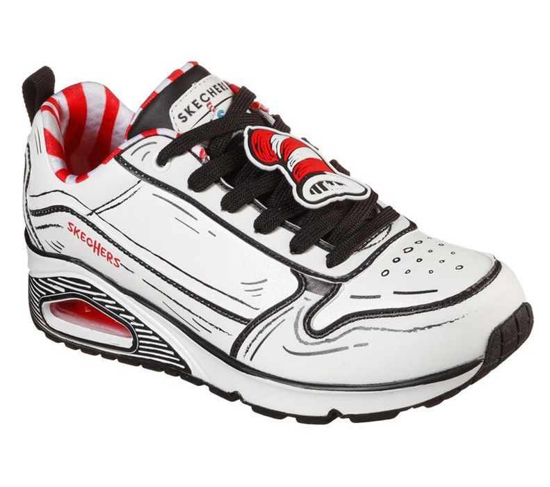 Skechers Dam Vita/Svarta Snörskor - Dr. Seuss: Uno - Tip Of His Hat - Sverige (LRTOF-0642)